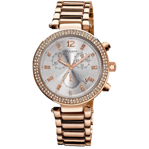 AKRIBOS XXIV 200$ OFF Women's Crystal & Quartz Chronograph Bracelet Watch NWT